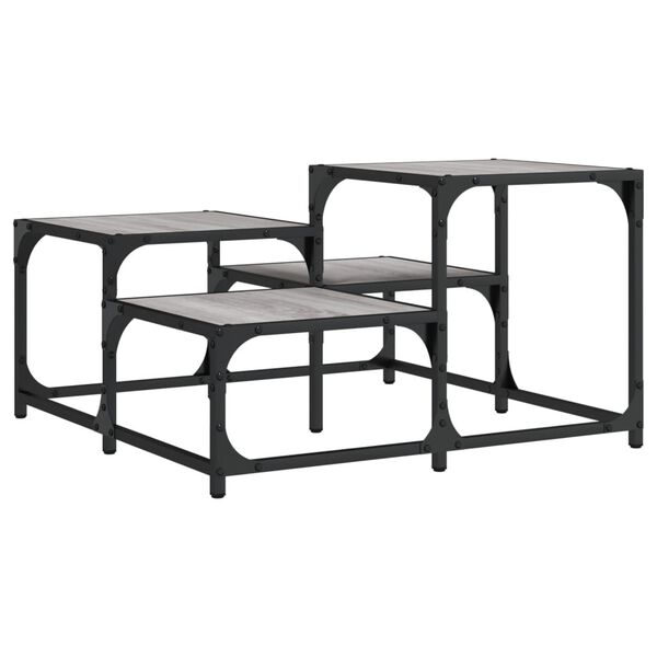 vidaXL Salongbord grå sonoma 68x68x40 cm konstruert tre