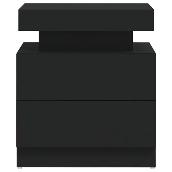 vidaXL Nattbord svart 45x35x52 cm konstruert tre