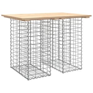 vidaXL Hagebord gabiondesign 100x70x72 cm heltre furu