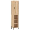 vidaXL Highboard sonoma eik 34,5x34x180 cm konstruert tre