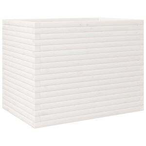 vidaXL Plantekasse hvit 90x60x68,5 cm heltre furu