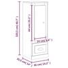 vidaXL Highboard brun eik 36x35,5x103,5 cm konstruert tre