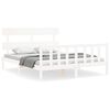 vidaXL Sengeramme uten madrass hvit 160x200 cm heltre furu