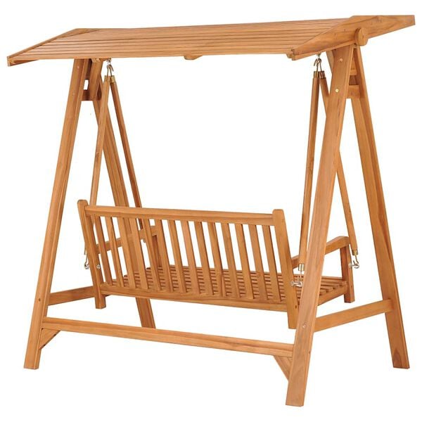 vidaXL Huskebenk 170 cm heltre teak