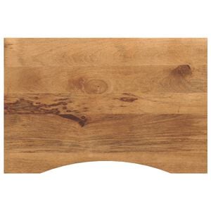 vidaXL Skrivebordsplate med kurve 100x60x2,5 cm heltre grovt mangotre