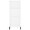 vidaXL Highboard hvit 34,5x34x180 cm konstruert tre