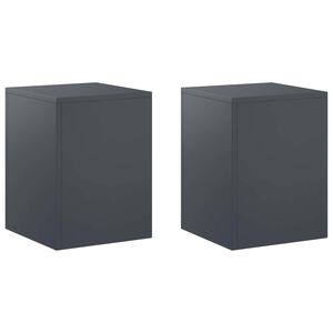 vidaXL Planteholder 2 pcs Antrasitt 30 x 30 x 40 cm Galvanisert st&aring;l
