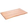 vidaXL Benkeplate til bad lysebrun 100x60x(2-4) cm behandlet heltre