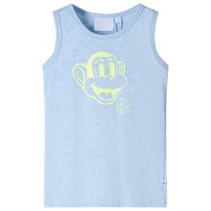 Singlet for barn myk bl&aring; melert 104