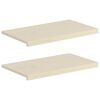 vidaXL Vinduplanker 2 stk. Hvit 70 x 30 x 2 cm Massivt Eiketre