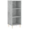 vidaXL Highboard betonggr&aring; 34,5x34x180 cm konstruert tre