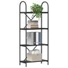 vidaXL Bokhylle Svart Eik 60 x 30 x 146 cm Konstruert tre