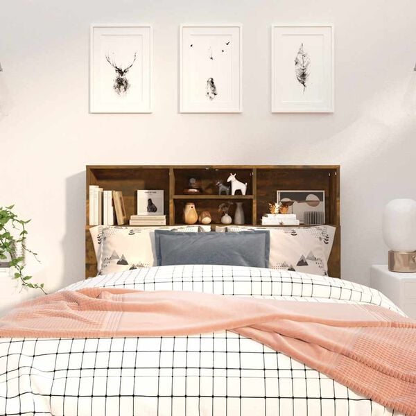 vidaXL Sengegavlskap r&oslash;kt eik 120x19x103,5 cm