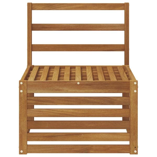 vidaXL Ute Midt Sofa Solid akasietre Naturlig 59 x 63 x 73 cm