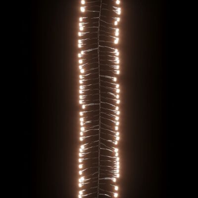 vidaXL LED-strenglys med 400 lysdioder varmhvit 7,4 m PVC