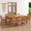 vidaXL 9-delers hagespisesett 200x100 cm heltre teak