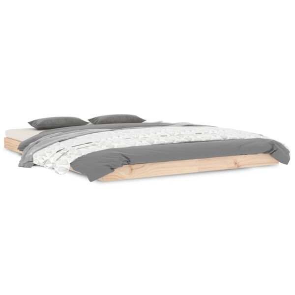 vidaXL Sengeramme 140x190 cm heltre furu