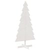 vidaXL Juletre av tre til pynt hvit 150 cm heltre furu