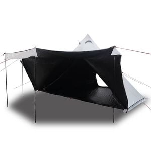 vidaXL Familietelt for camping 8 personer hvit blendingsstoff vanntett