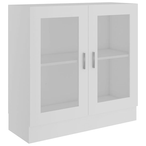vidaXL Vitrine hvit 82,5x30,5x80 cm konstruert tre