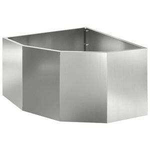 vidaXL Hj&oslash;rne Plante S&oslash;lv 60 x 60 x 35 cm Galvanisert st&aring;l