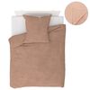vidaXL Sengesett 4 deler fleece beige 155x200/80x80 cm