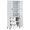 vidaXL Highboard VIKEN hvit 80x40x190 cm heltre furu