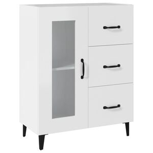 vidaXL Skjenk hvit 69,5x34x90 cm konstruert tre
