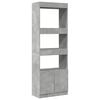 vidaXL Highboard betonggr&aring; 63x33x180 cm konstruert tre