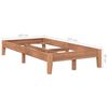 vidaXL Sengeramme heltre teak 100x200 cm