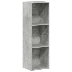 vidaXL Bokhylle/TV-benk betonggr&aring; 36x30x114 cm sponplate