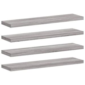 vidaXL Vegghyller 4 stk gr&aring; sonoma 40x10x1,5 cm konstruert tre