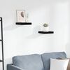 vidaXL Flytende vegghyller 2 stk h&oslash;yglans svart 23x23,5x3,8 cm MDF