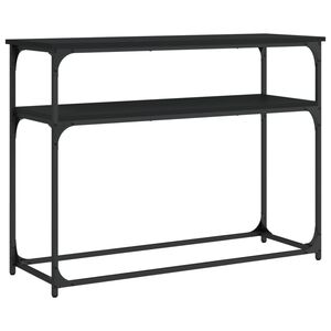 vidaXL Konsollbord svart 100x35,5x75 cm konstruert tre
