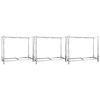 vidaXL Dekkstativer 2 lag 3 stk s&oslash;lv 110x40x110 cm st&aring;l