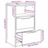 vidaXL Nattbord med skuff 2 pcs Hvit 40 x 30 x 467 cm Konstruert tre