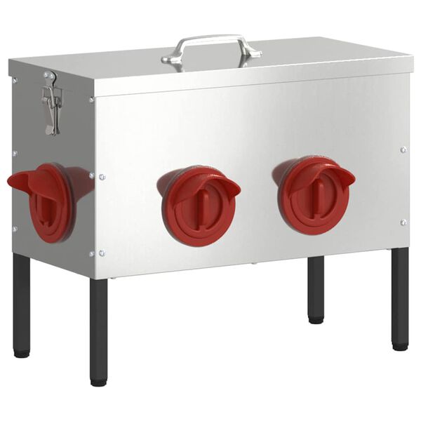 vidaXL H&oslash;nsefutteral 2 pcs s&oslash;lv 41,5 x 20,5 x 33 cm Galvanisert St&aring;l