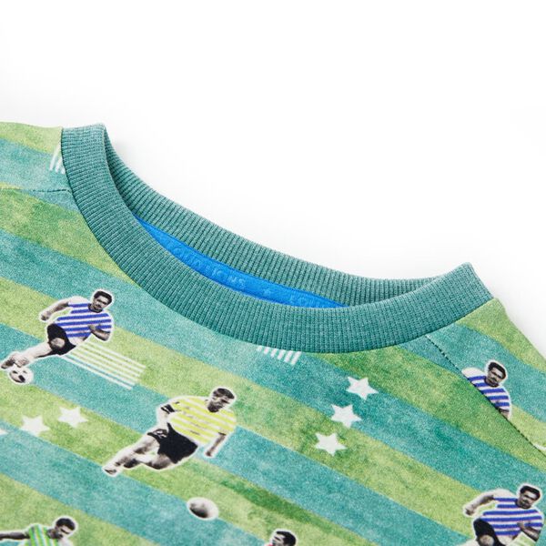 Barnegenser lysegrønn melert 128