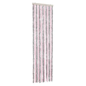 vidaXL Fluegardin s&oslash;lvgr&aring; og rosa 56x185 cm chenille