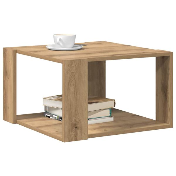 vidaXL Kaffebord Artisan Eik 51,5 x 51,5 x 30 cm Konstruert tre