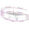 vidaXL Sengeramme uten madrass 75x190 cm heltre furu