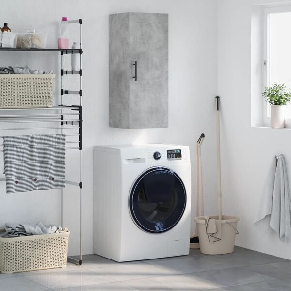 vidaXL Veggskap betonggr&aring; 69,5x34x90 cm