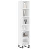 vidaXL Highboard hvit 34,5x32,5x180 cm konstruert tre