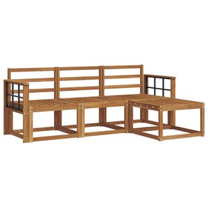 vidaXL Utend&oslash;rs sofa-sett 4 pcs Naturlig