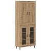 vidaXL H&oslash;yskap 2 pcs Artisan Eik 69,5 x 34 x 180 cm Konstruert tre