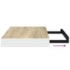 vidaXL Flytende vegghyller 2 stk eik og hvit 40x23,5x3,8 cm MDF