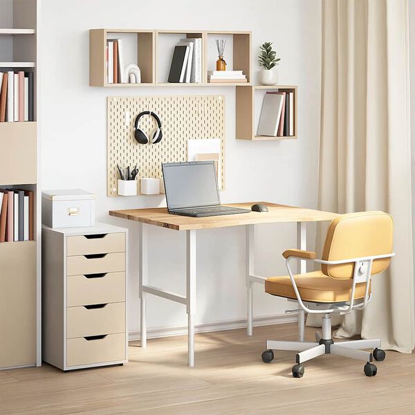 vidaXL Bordplate rektangul&aelig;r 100x80x2,5 cm ubehandlet heltre eik