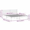 vidaXL Sengestamme med hodegjerde Hvit 200 x 200 cm Massiv furu