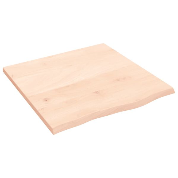 vidaXL Bordplate 60x60x2 cm ubehandlet heltre eik
