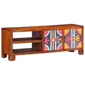 vidaXL TV-skap flerfarget 110x30x40 heltre akasie